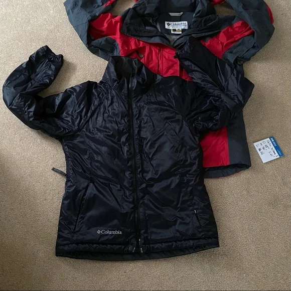Columbia 3 in 1 jacket coat women's S red grey - Picture 5 of 16